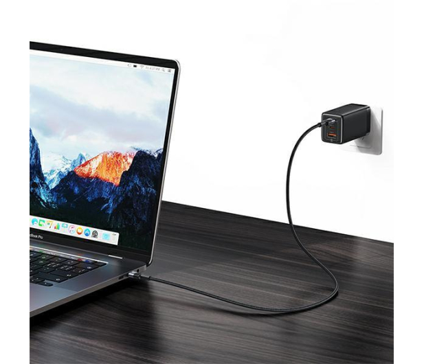 USAMS Kabel pleciony 240W USB-C/USB-C 1,2m stalowy - 1569087 - zdjęcie 7